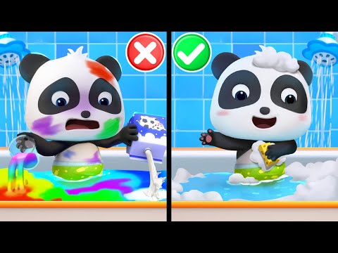 Bath Song | Monster Loves Bathwater | Good Habits Song | Kids Songs | Kids Cartoons | BabyBus