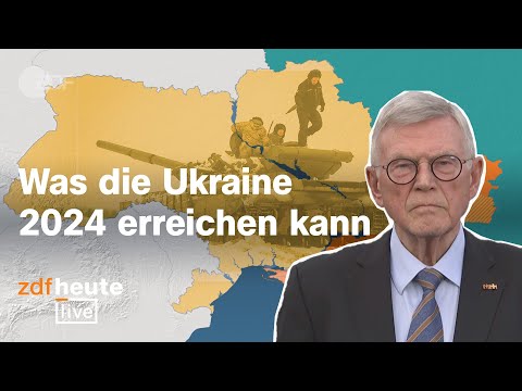 Szenarien f&uuml;r das dritte Jahr im Krieg: Ukraine-Ausblick mit Ex-Nato-General Ramms | ZDFheute live