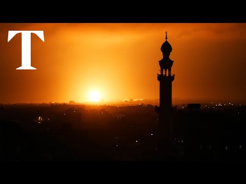 LIVE: View of Gaza as Israel launch airstrikes