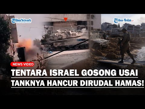 ISRAEL TAK SADAR TANK HANCUR LEBUR Buat Tentara Zionis Gosong di Dalam, Hamas Lucuti Senjata Musuh!