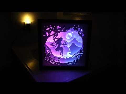 How to Make a Paper-cut Light Box - Fairy- DIY Light Box- Cricut Explore Air 2 Cutting Machine