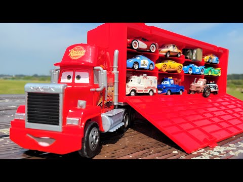 More than 50 Toy Cars Mini Car &amp; Big Mac Trailer | Car Videos For Kids