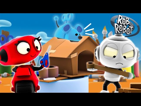 Learn How to Build a Mouse House at Craft Planet! ?? | Rob The Robot | Preschool Learning