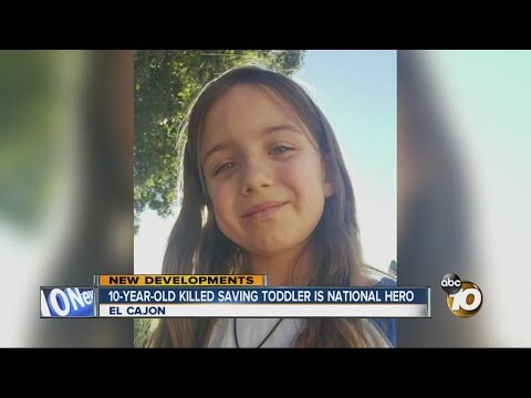 10-year-old killed saving toddler is national hero