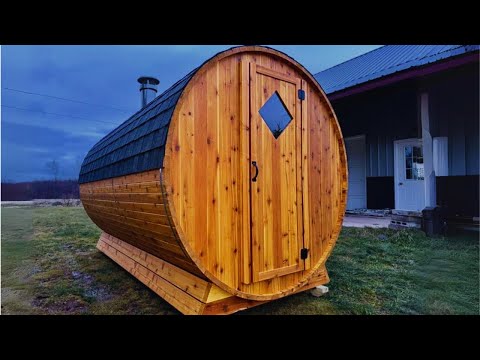 Building A $12,000 BARREL SAUNA With Changing Room