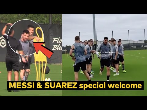 Luis Suarez and Messi showing skills at Inter Miami first training