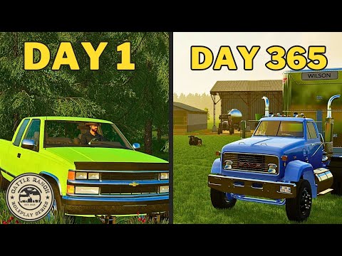 I Spent 1 Year Building a Cattle Farm  | Cattle Ranch Year 1