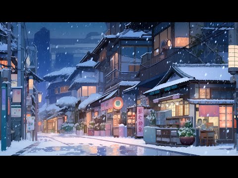 Japanese December Night 🌨️ Winter Lofi 2023 🌨️ Night Lofi Songs To Make You Feel The Winter Of Japan