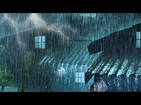 🎧 Listen, Relax &amp; Fall Asleep Instantly with Heavy Rain On Roof &amp; Powerful Thunder Sounds At Night