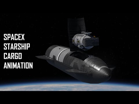 SpaceX Starship Cargo Full Flight Animation