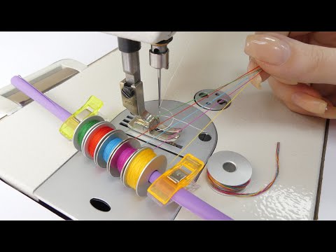 A perfect embroidery! A unique trick to stitch with multiple threads at the same time.