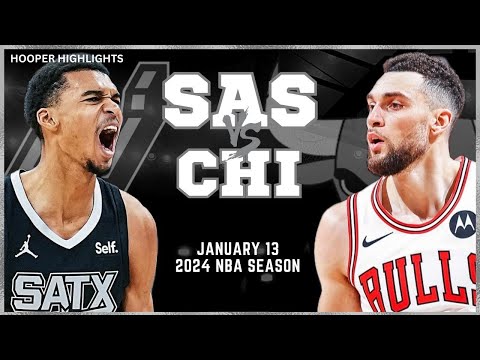 San Antonio Spurs vs Chicago Bulls Full Game Highlights | Jan 13 | 2024 NBA Season