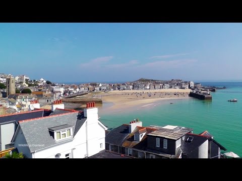 St Ives in Cornwall : Beach and Harbour On A Beautiful Sunny Day