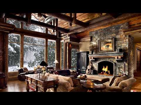 HD Winter Christmas Screensaver - Snow falling, Fire crackling sound, Cosy - 2 hours 30 mins