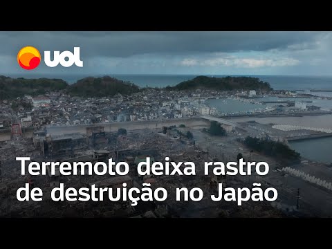 Terremoto no Jap&atilde;o: v&iacute;deos mostram destrui&ccedil;&atilde;o ap&oacute;s tremor que matou pelo menos 48 pessoas