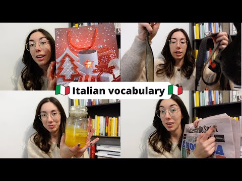 Italian vocabulary in real life describing 4 random objects (multiple subtitles)