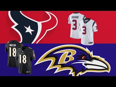 Texans vs Ravens NFL Week 12 Game Jerseys Show