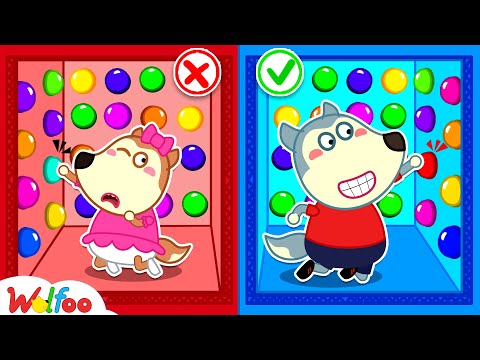 100 Mystery Buttons but Only One Lets You Escape From Wolfoo - Learn Colors for Kids | Wolfoo Family