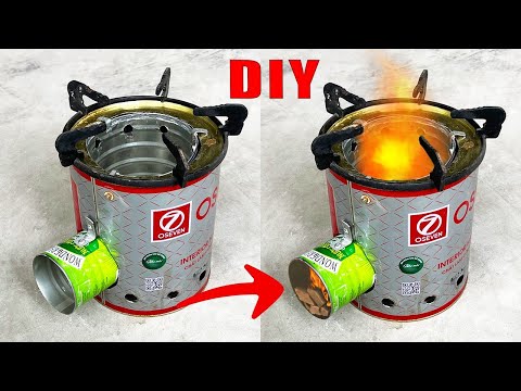 DIY rocket stove! Heating your home in the cold winter, good and easy idea