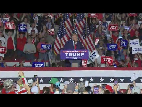 Former President Trump holds rally in Erie, PA