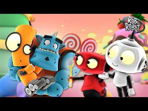 Rob Has a Sweet Time at Candy Planet | Rob The Robot | Preschool Learning