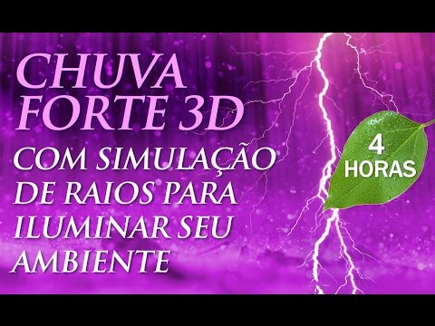 Som de Chuva Forte 3D, Vento e Raios - Para Dormir e Relaxar (4h00)