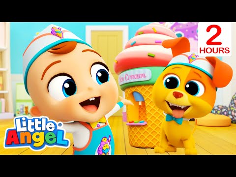 Let's Make Ice Cream! | Job and Career Songs | Little Angel Nursery Rhymes for Kids