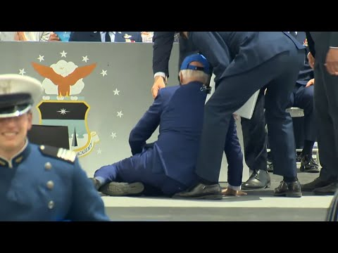 Biden falls at Air Force Academy Graduation