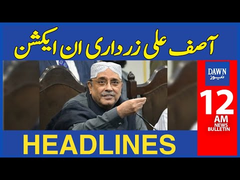 Asif Ali Zardari In Action  | 12 AM | Dawn News Headlines  | November 3, 2023