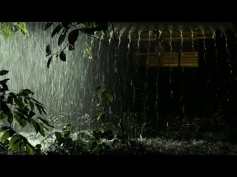 Deep Sleep Instantly With Heavy Rain On Roof &amp; Thunder | Relaxing Rain Sounds For Sleep, Meditation