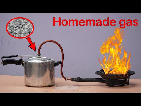 How to make free gas from calcium carbide in pressure cooker