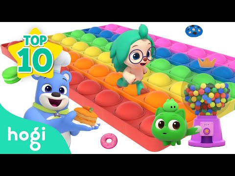 Learn Colors with Candies + Pop it  | Colors for Kids | Hogi Colors | Hogi Pinkfong Colors