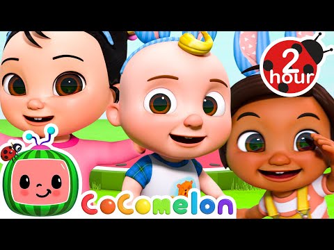 Bunny Hop Song | Cocomelon | Family Time! 👨&zwj;👩&zwj;👦 | MOONBUG KIDS |  Songs for Kids