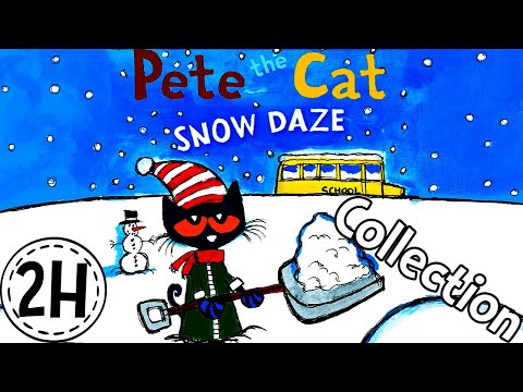 Pete the Cat Snow Daze Collection | MyEzyPzy | Christmas Songs &amp;amp; English Read Aloud Books!! 2Hours+