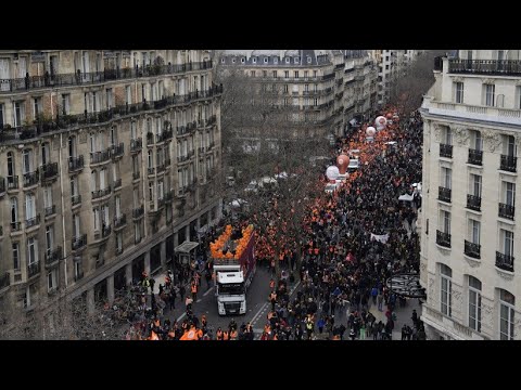 Proteste gegen Rentenreform l&auml;hmen &ouml;ffentliches Leben in Frankreich