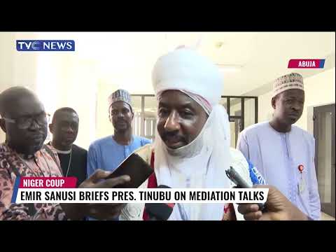 Lamido Sanusi Briefs President Tinubu After Meeting With Niger Coup Leaders