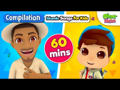 NEW Omar &amp; Hana 60 Minute Compilation | Islamic Cartoon for Kids | Nasheed for Children