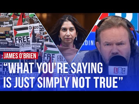 James O'Brien refutes caller's claims that 'Palestine protests are hateful' | LBC