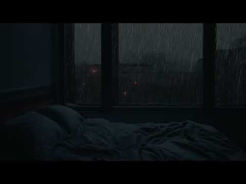 Black Window | Enjoy a Sleepy Night in Bedroom Overlooking NY City | Relaxation 3 Hours