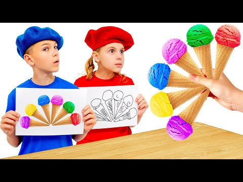 Lustige Art-Herausforderung f&uuml;r Kinder | Die besten Challenge-Videos f&uuml;r Kinder | Vania Mania DE