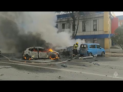 Aftermath of fatal shelling in Russian city of Belgorod | AFP