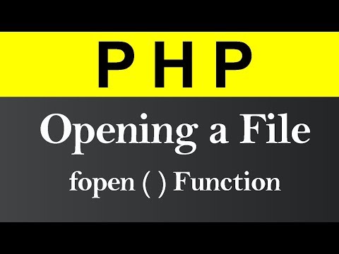 Opening a File in PHP (Hindi)