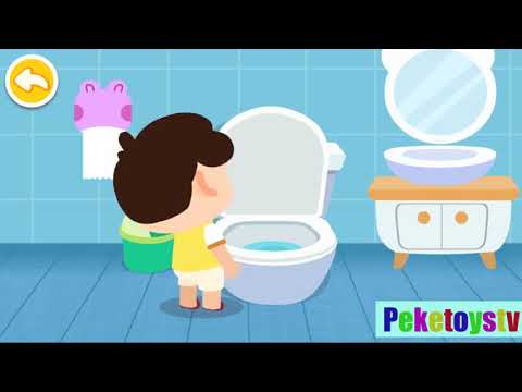 juegos aprender a ir al bano ✨ higiene para ninos ✨Hygiene habits for children✨ videos for girls