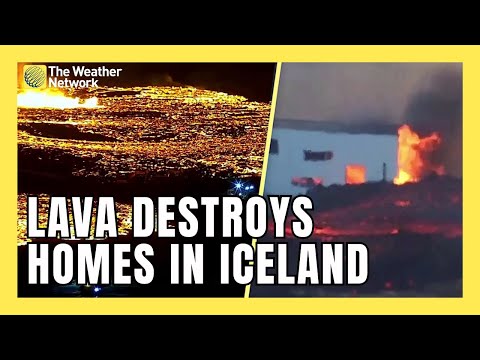 Buildings Catch Fire as New Iceland Eruptions Send Lava into Nearby Town