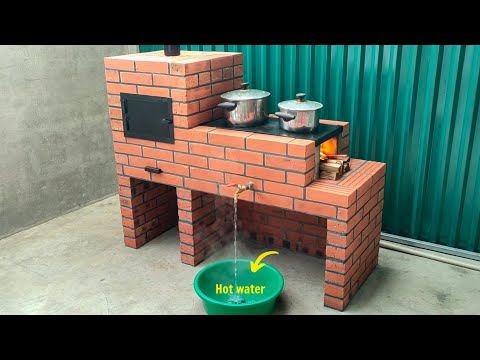 Amazing how to make a four in one wood stove / Hot water stove