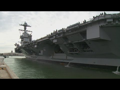 USS Gerald R. Ford aircraft carrier returning to Norfolk after extended deployment