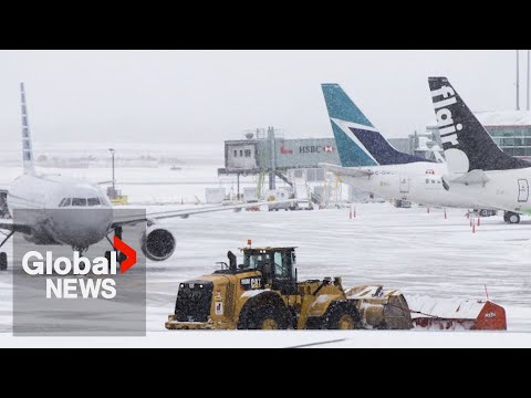 BC snowstorm causes flight cancellations and delays at YVR airport