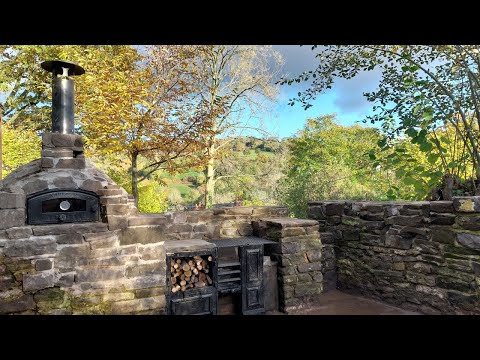 Transforming old building ruins into an outdoor kitchen