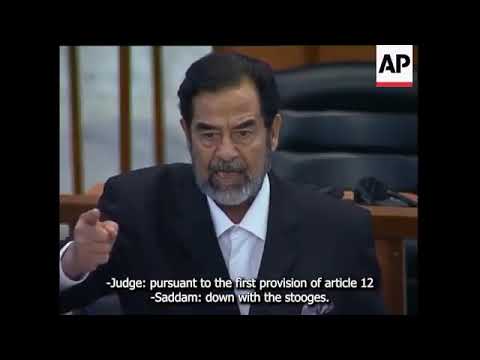 Tyrant Saddam Hussein Death Sentence with Subtitles by Abdallah Hawili