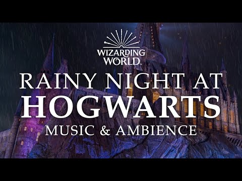 Harry Potter &amp; Fantastic Beasts | Rainy Night at Hogwarts, Peaceful Music and Ambience